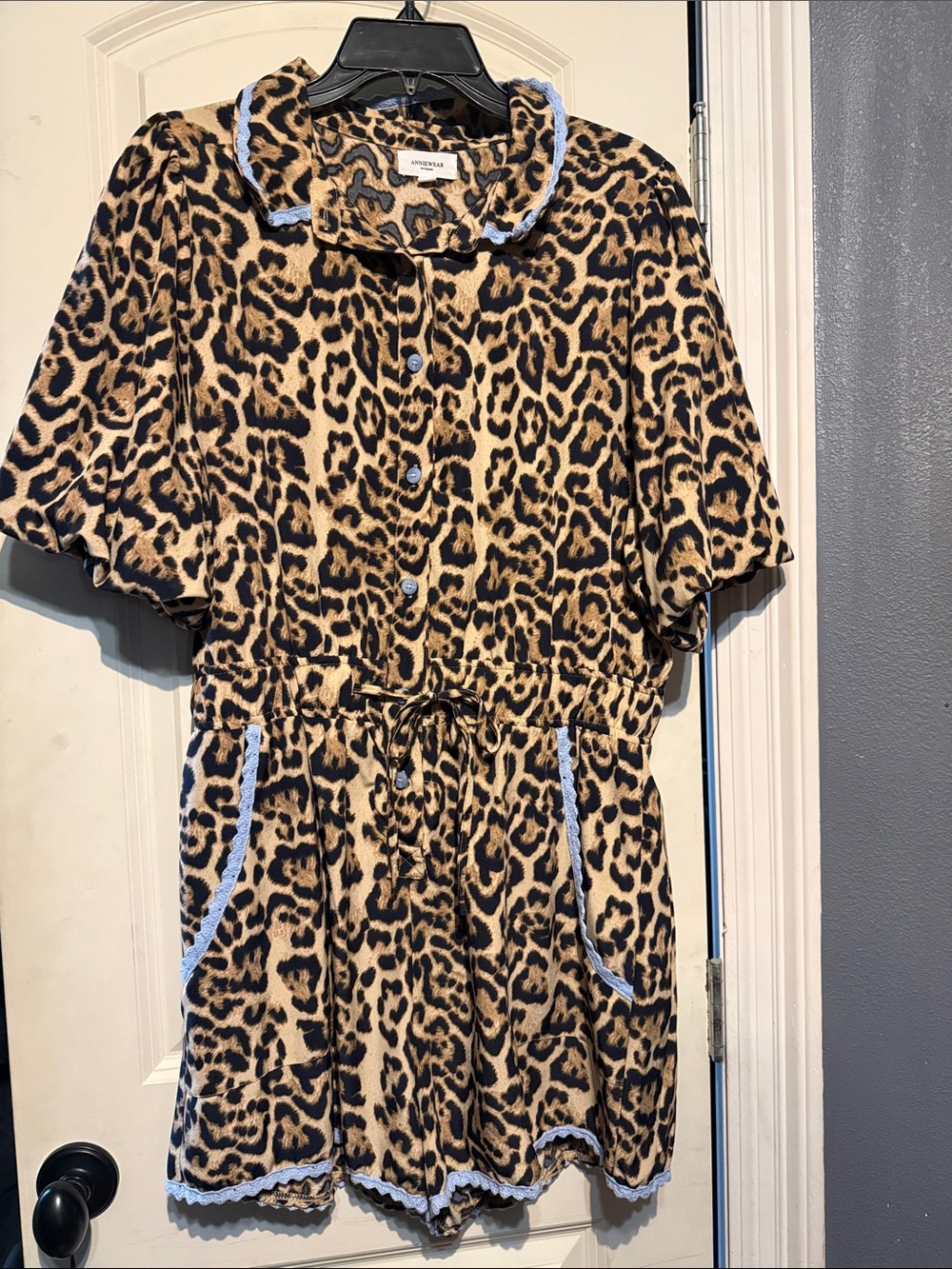 Cheetah print romper
